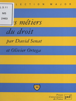 cover image of Les métiers du droit